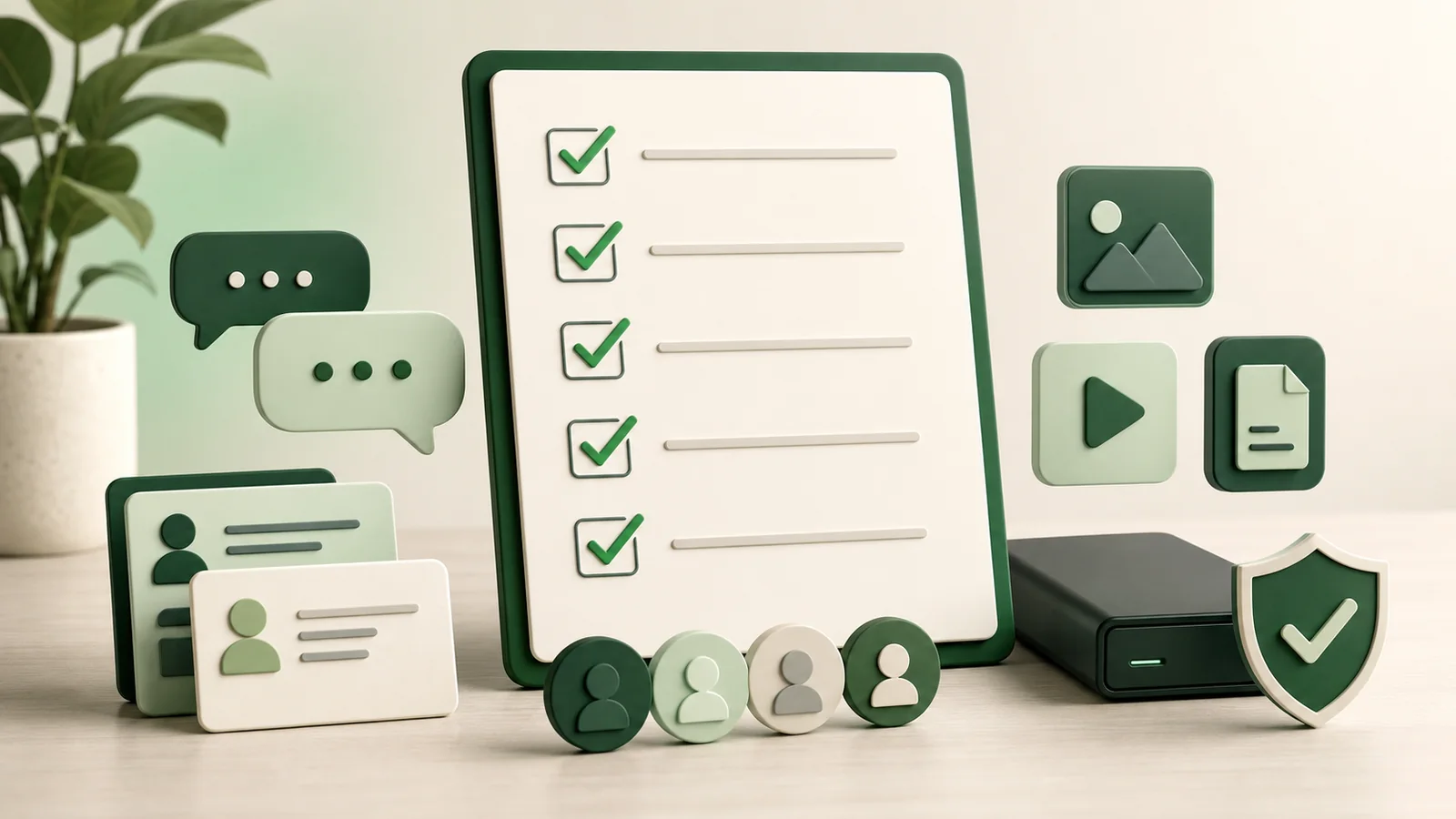 WhatsApp chat backup checklist for a prepared small business team